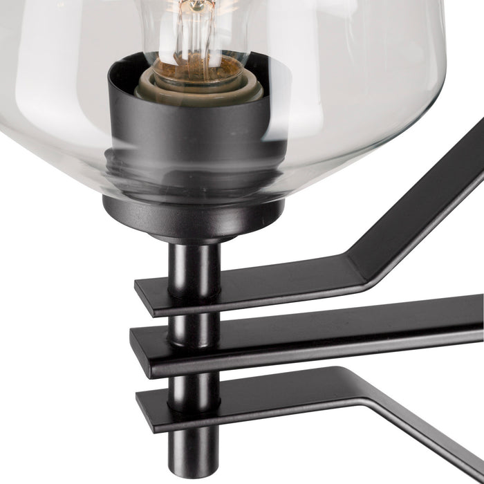 Six Light Chandelier from the Chalice collection in Black finish