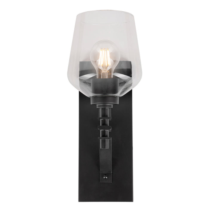One Light Wall Sconce from the Chalice collection in Black finish