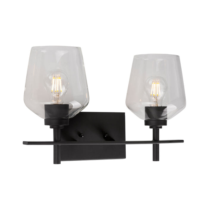 Two Light Bath Lighting from the Chalice collection in Black finish