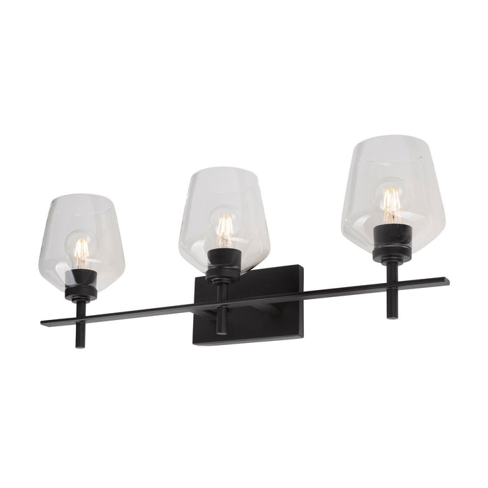 Three Light Bath Lighting from the Chalice collection in Black finish