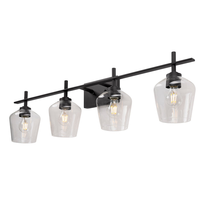 Four Light Bath Lighting from the Chalice collection in Black finish