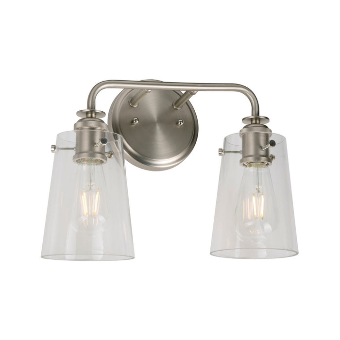 Two Light Bath Bar from the Ronna collection in Brushed Nickel finish