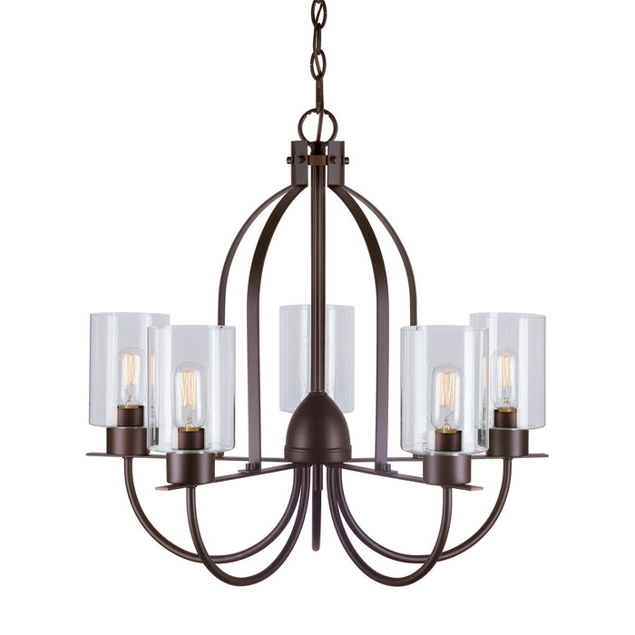 Five Light Chandelier from the Tama collection in Antique Bronze finish