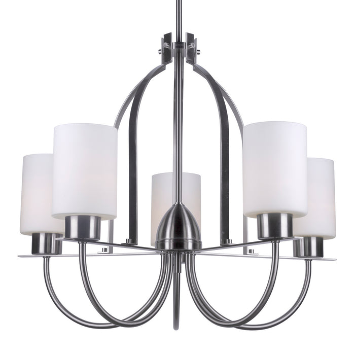 Five Light Chandelier from the Tama collection in Brushed Nickel finish
