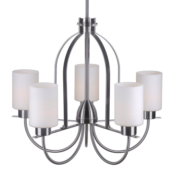 Five Light Chandelier from the Tama collection in Brushed Nickel finish
