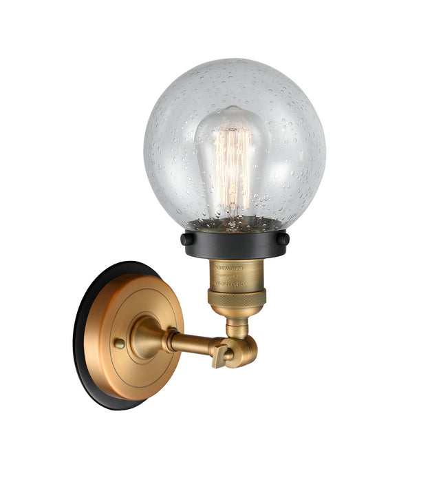 One Light Wall Sconce from the Franklin Restoration collection in Brushed Brass finish