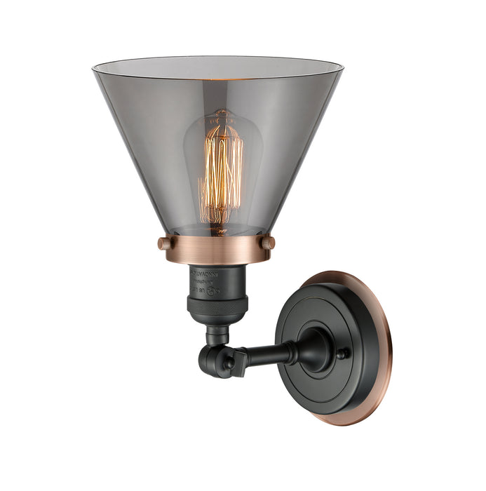 One Light Wall Sconce from the Franklin Restoration collection in Matte Black finish