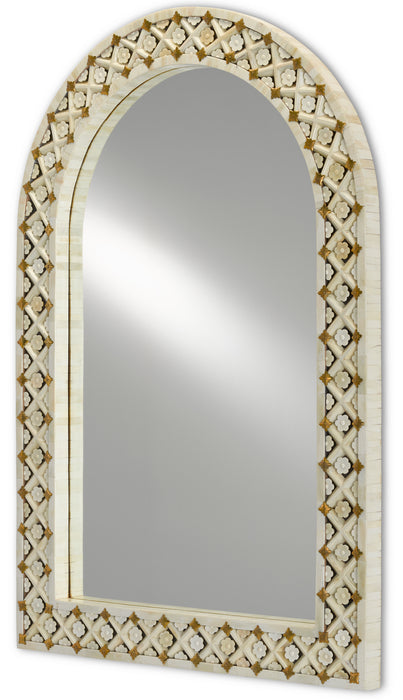 Mirror in Natural Bone/Brass/Mirror finish