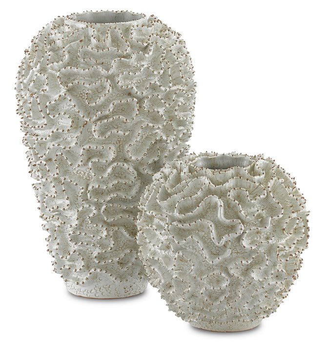 Vase in White/Gold finish