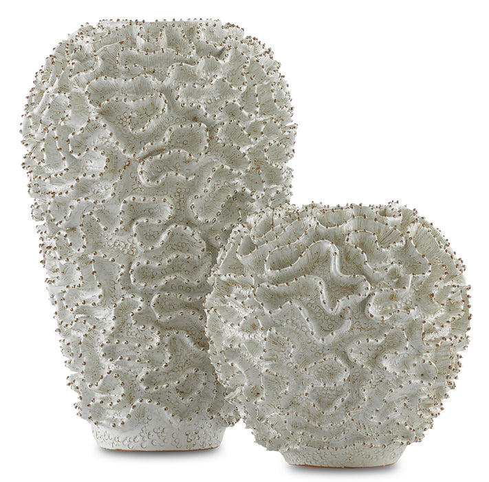 Vase in White/Gold finish