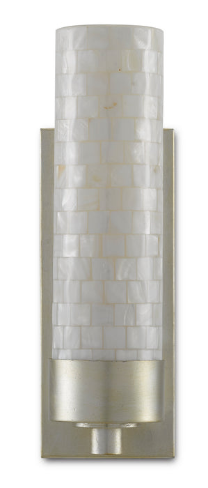 One Light Wall Sconce in Pearl/Silver Leaf finish