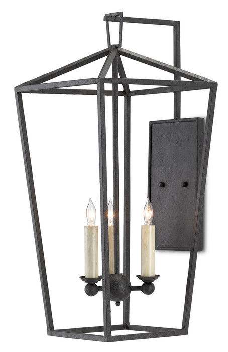 Three Light Wall Sconce in Molé Black finish