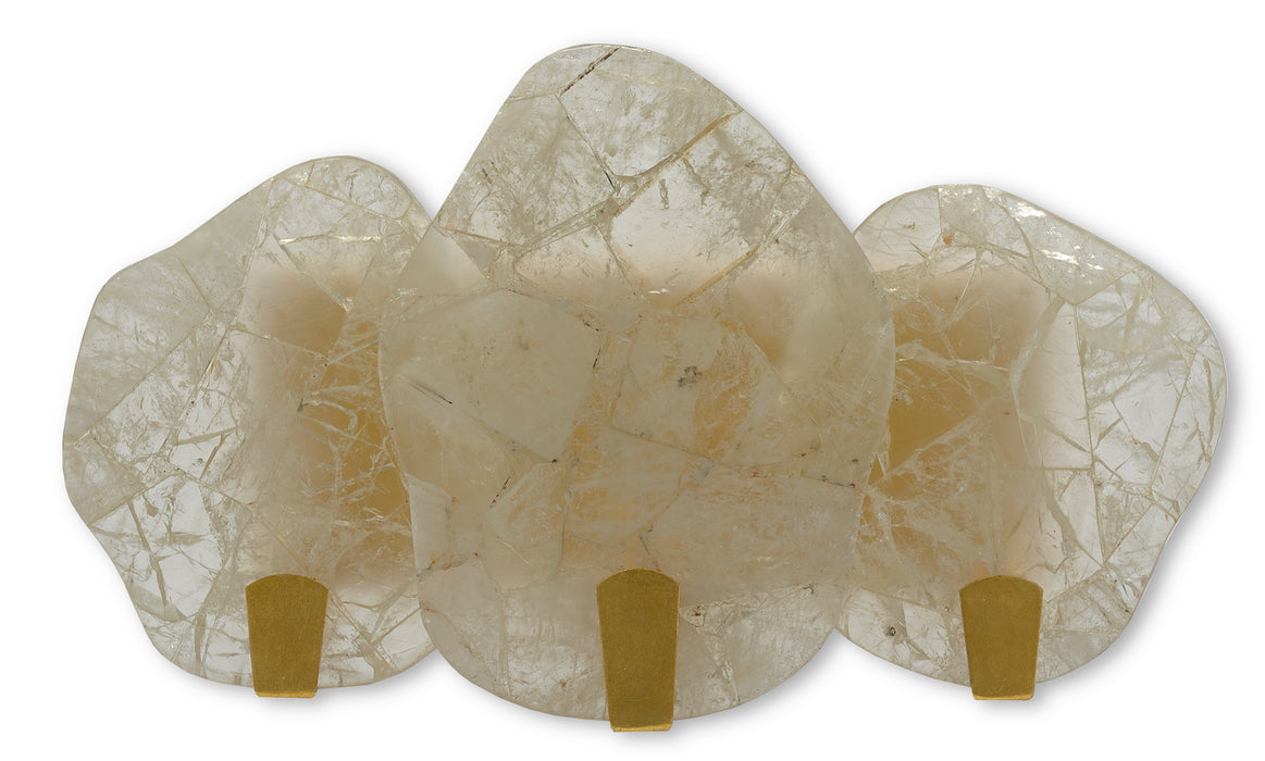 Three Light Wall Sconce in Contemporary Gold Leaf/Smoky Quartz finish