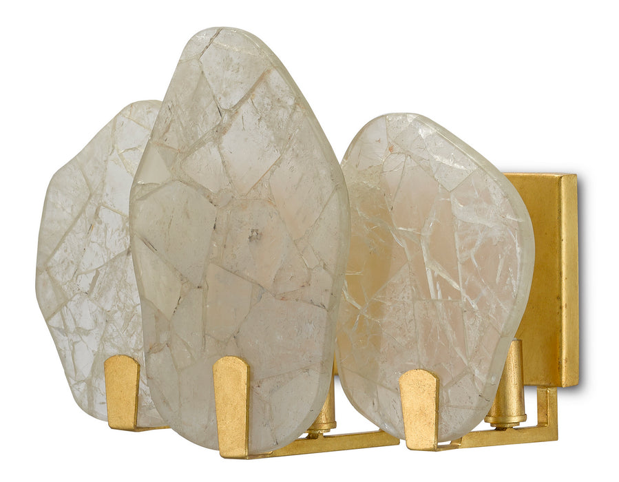 Three Light Wall Sconce in Contemporary Gold Leaf/Smoky Quartz finish