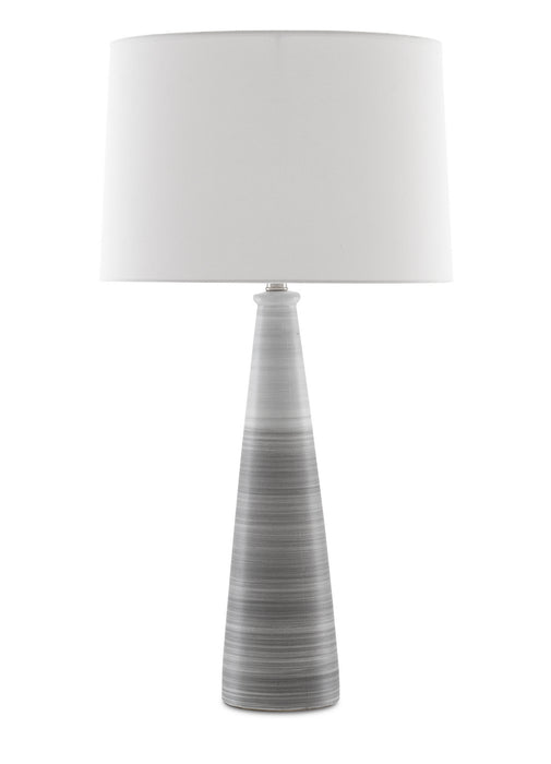 One Light Table Lamp in Gray/White finish