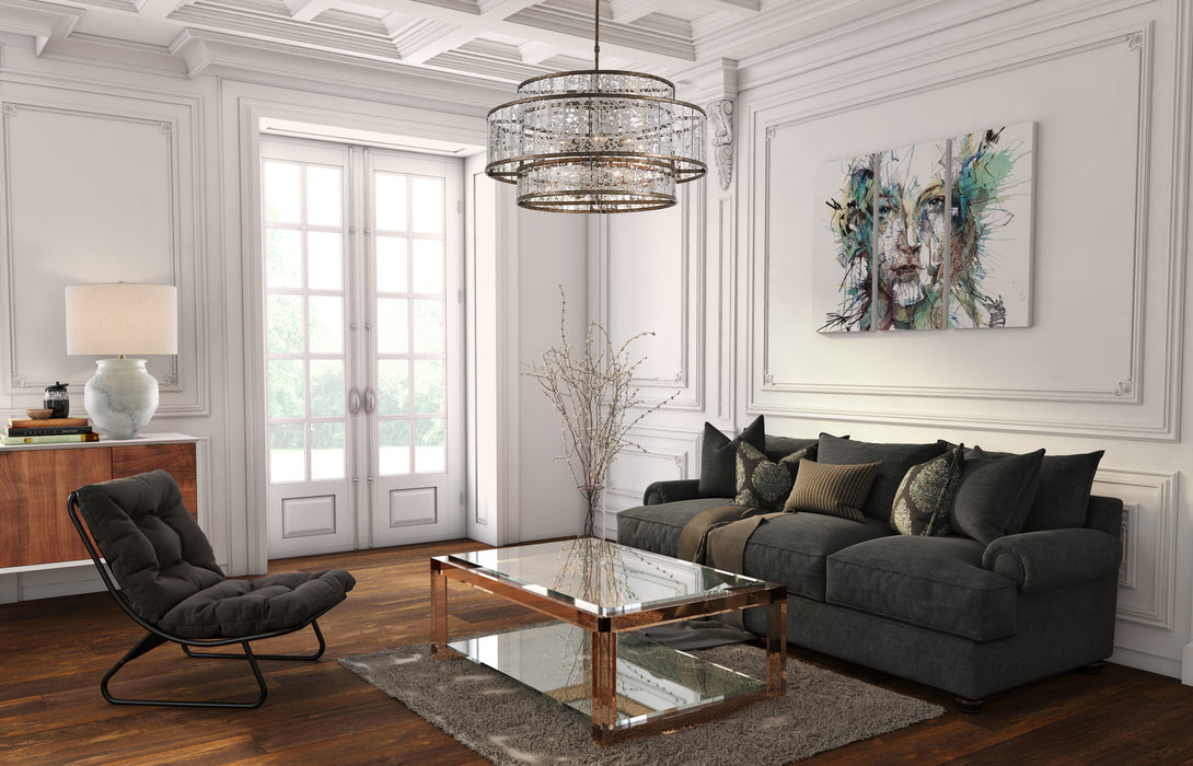 One Light Table Lamp in Painted White/Painted Gray/Contemporary Silver Leaf finish