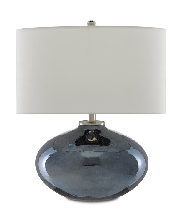 One Light Table Lamp in Blue Plated/Polished Nickel finish