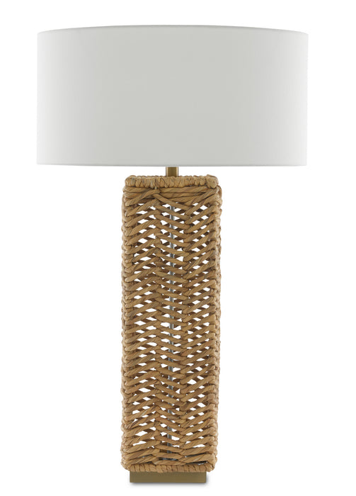 One Light Table Lamp in Natural finish