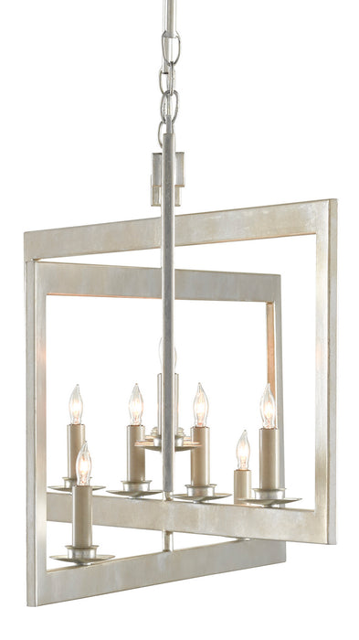 11 Light Chandelier in Contemporary Silver Leaf finish