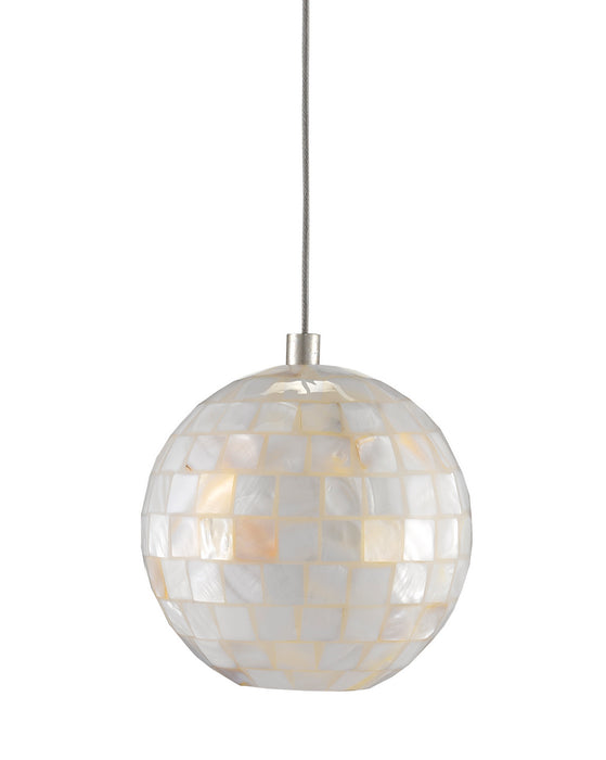 One Light Pendant in Painted Silver/Pearl finish