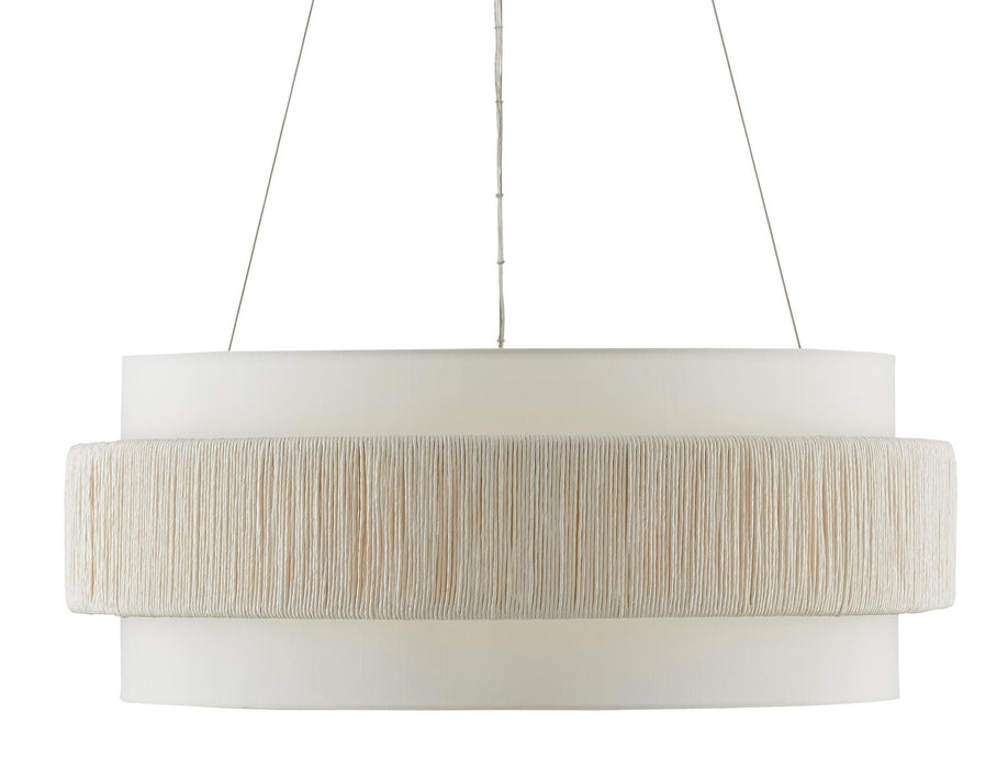 Six Light Chandelier in Beige/Sugar White finish