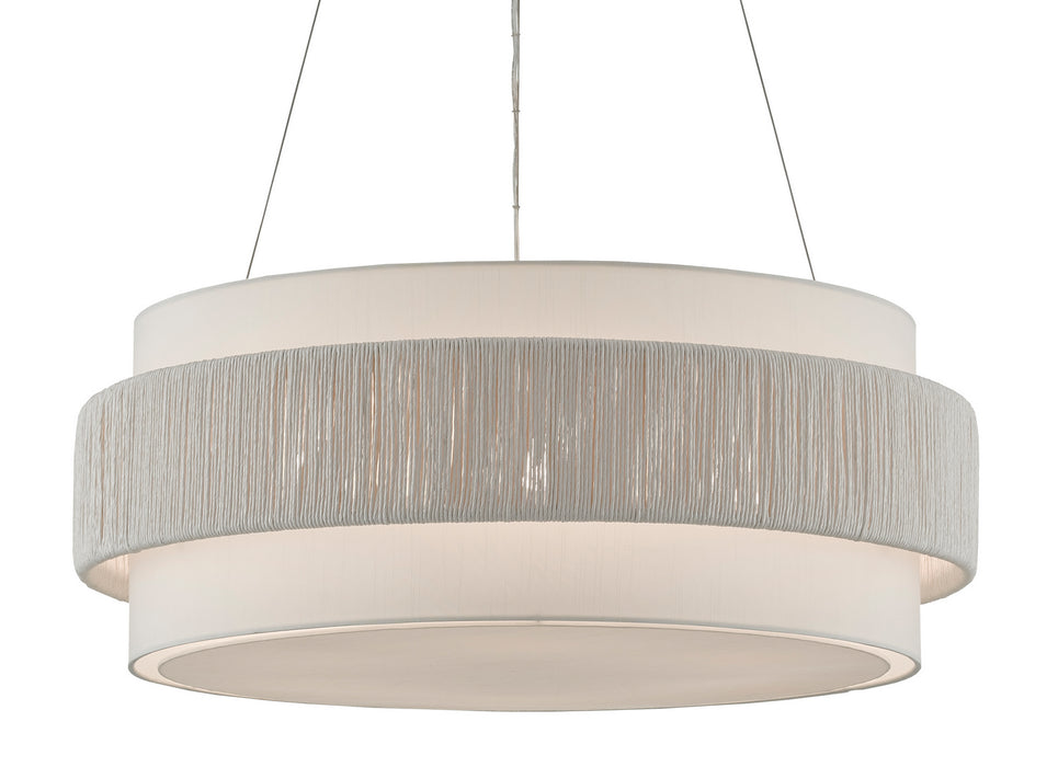 Six Light Chandelier in Beige/Sugar White finish
