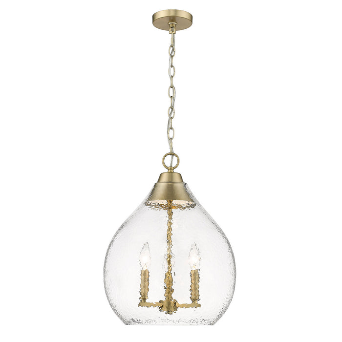 Three Light Pendant in Brushed Champagne Bronze finish