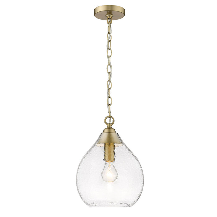 One Light Pendant in Brushed Champagne Bronze finish