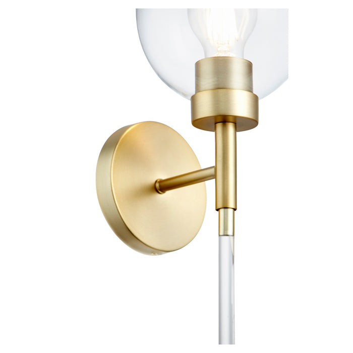 One Light Wall Mount from the Voln collection in Aged Brass finish