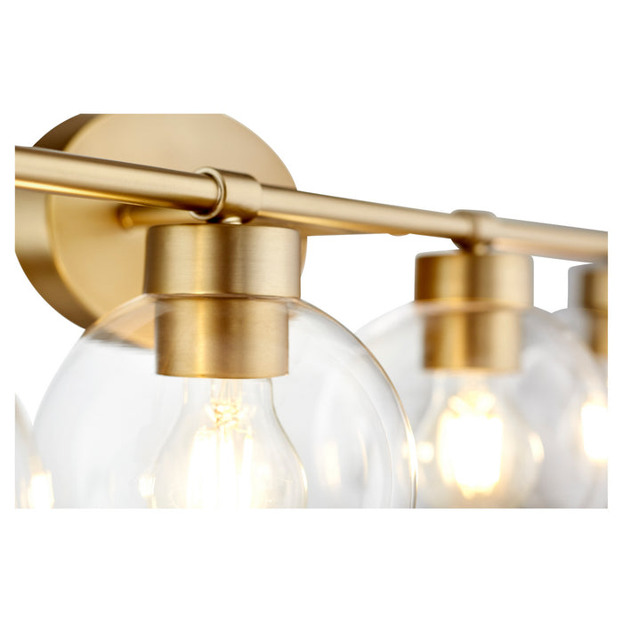 Four Light Vanity from the Voln collection in Aged Brass finish