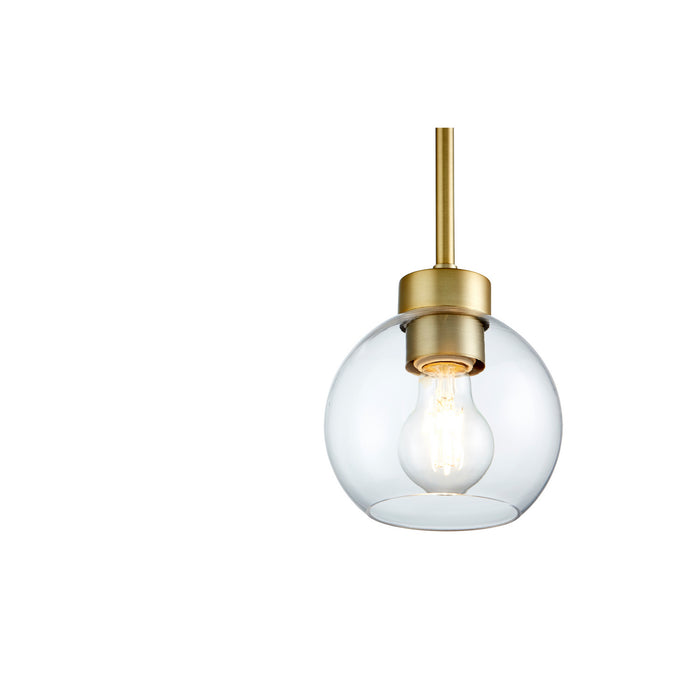 One Light Pendant from the Voln collection in Aged Brass finish
