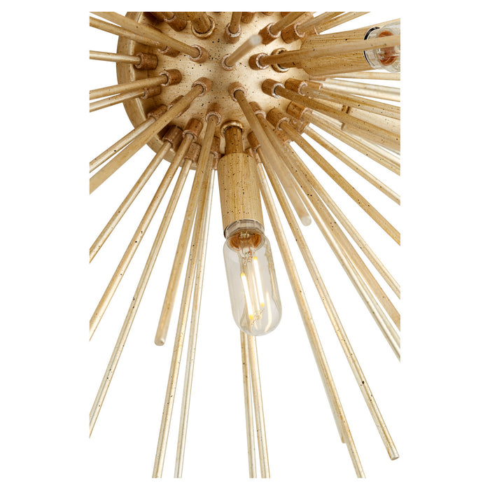 Five Light Ceiling Mount from the Electra collection in Aged Silver Leaf finish