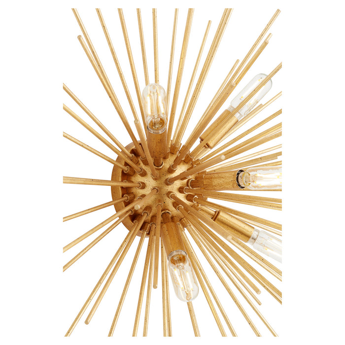 Five Light Ceiling Mount from the Electra collection in Gold Leaf finish