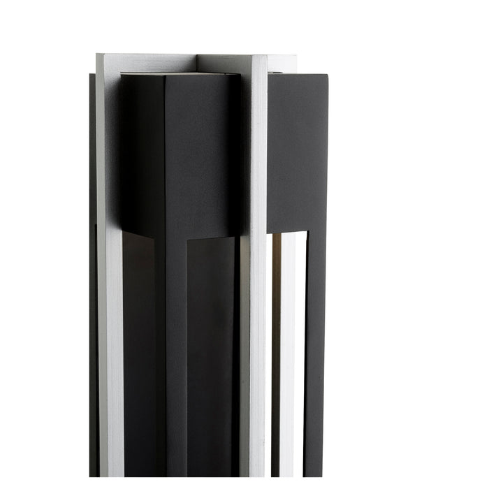 LED Outdoor Lantern from the Al Fresco collection in Noir w/ Brushed Aluminum finish