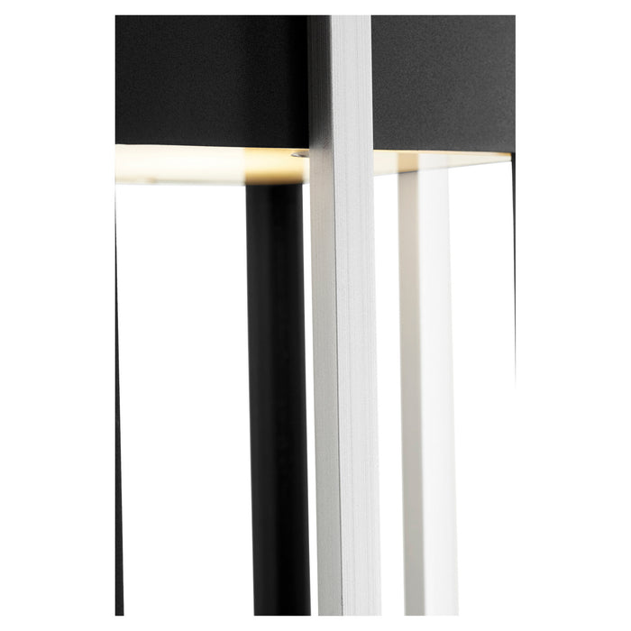 LED Outdoor Post Mount from the Al Fresco collection in Noir w/ Brushed Aluminum finish