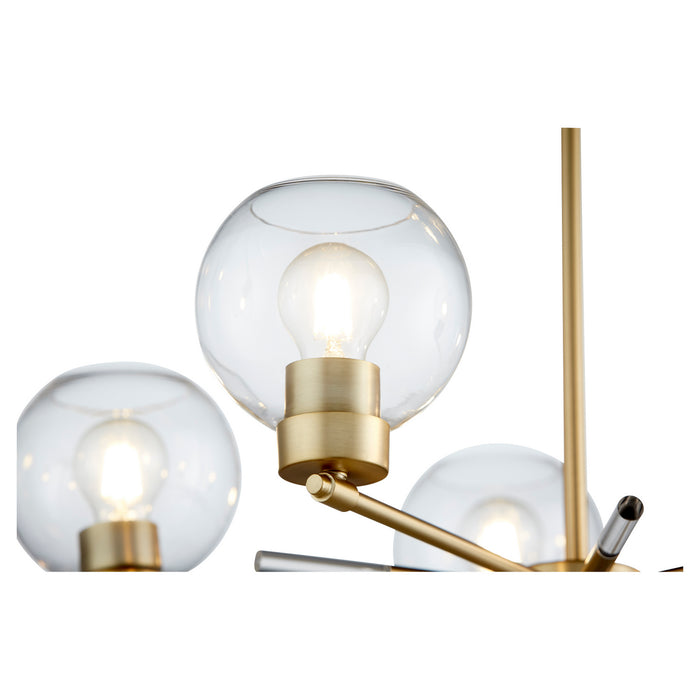 Five Light Chandelier from the Voln collection in Aged Brass finish