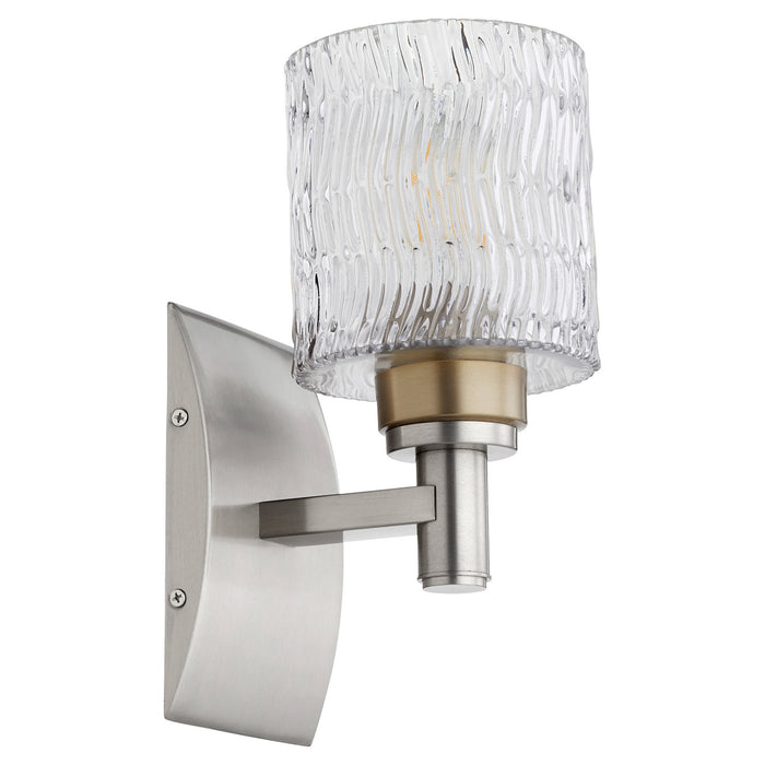 One Light Wall Mount from the Stadium collection in Satin Nickel finish