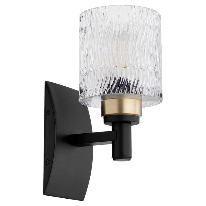 One Light Wall Mount from the Stadium collection in Noir finish