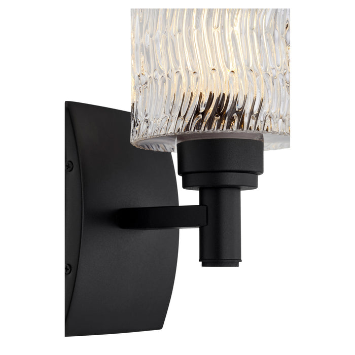One Light Wall Mount from the Stadium collection in Noir finish