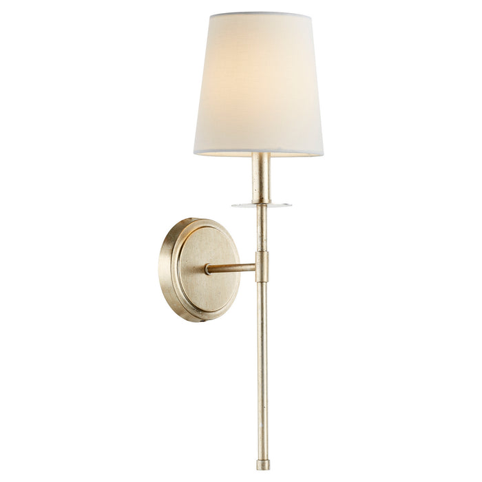 One Light Wall Mount in Aged Silver Leaf finish