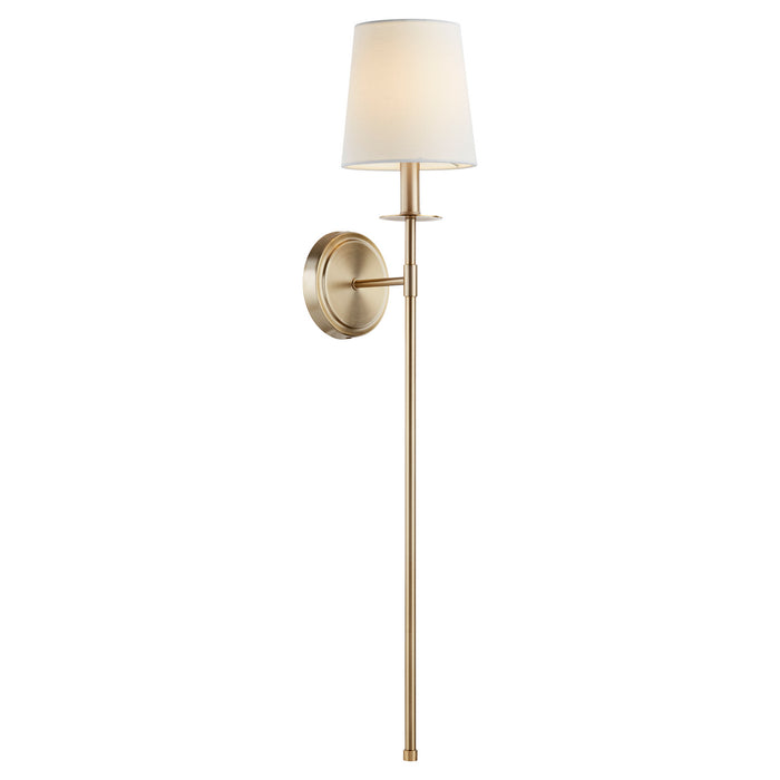 One Light Wall Mount in Aged Brass finish