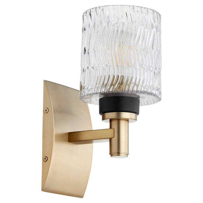 One Light Wall Mount from the Stadium collection in Aged Brass finish