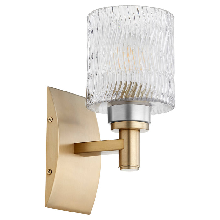 One Light Wall Mount from the Stadium collection in Aged Brass finish