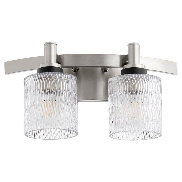 Two Light Vanity from the Stadium collection in Satin Nickel finish
