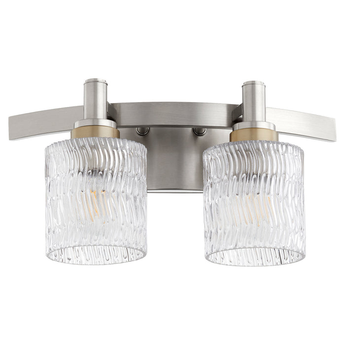 Two Light Vanity from the Stadium collection in Satin Nickel finish