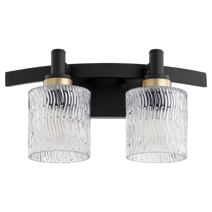 Two Light Vanity from the Stadium collection in Noir finish