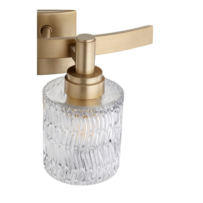 Two Light Vanity from the Stadium collection in Aged Brass finish