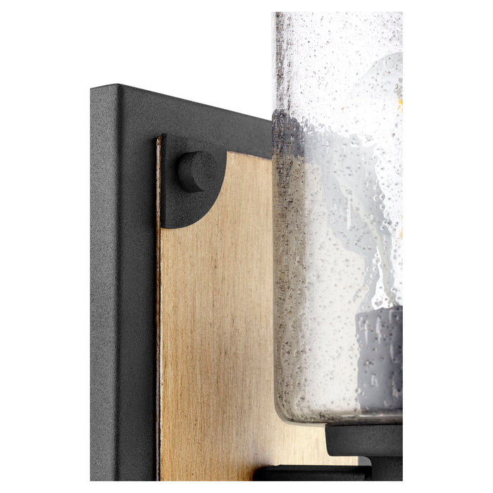 One Light Wall Mount in Noir w/ Driftwood finish finish