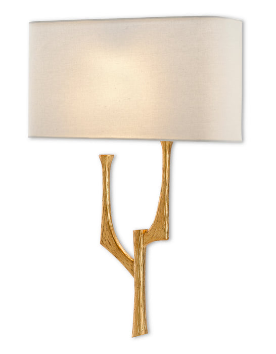 One Light Wall Sconce in Antique Gold Leaf finish