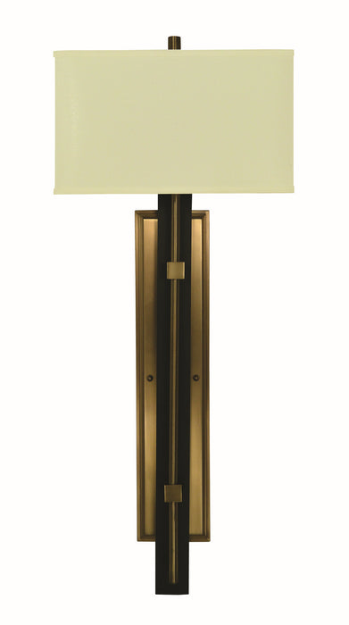 Two Light Wall Sconce from the Sconces collection in Antique Brass and Matte Black finish